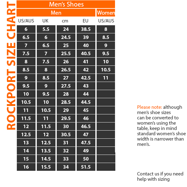 Rockport Shoe Size Guide