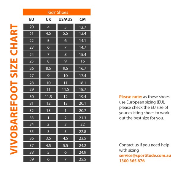 Vivobarefoot Size Chart