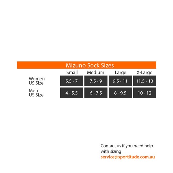 mizuno sock sizing